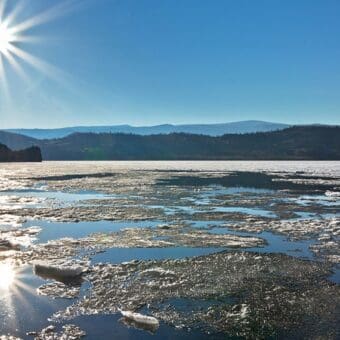December webinar photo ice melt and sunburst