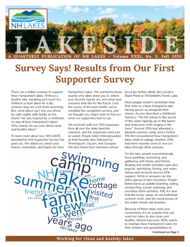 NH Lakes Fall 2020 Newsletter FINAL Page 01